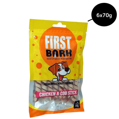 First Bark Chicken Cod Stick Dog Treats — side view