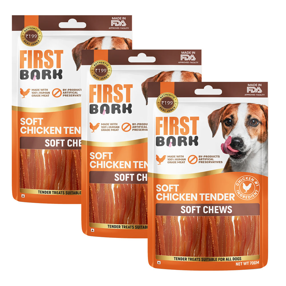 First Bark Soft Chicken Tenders Dog Treats — side view