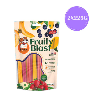 first-bark-fruity-blast-dog-treats-mix-fruit 2x225g