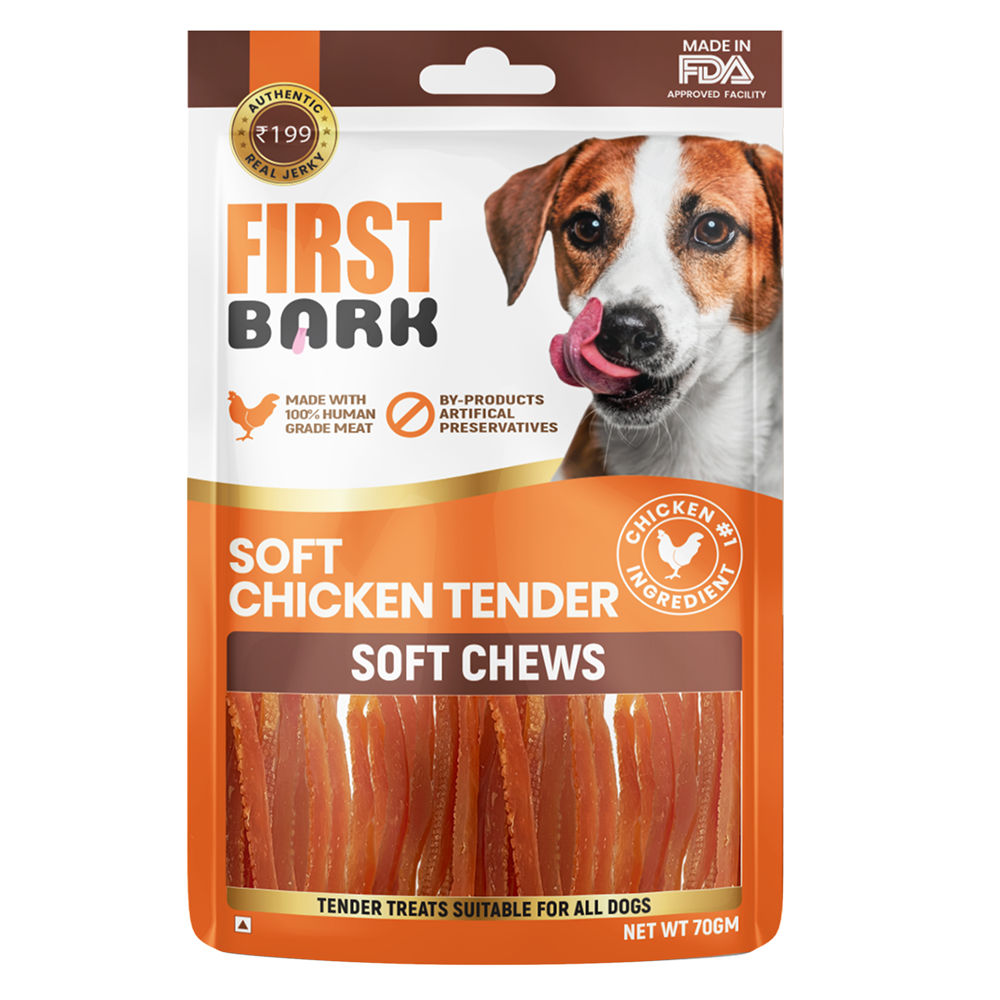 first-bark-soft-chicken-tenders-dog-treats 70g