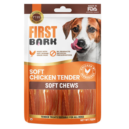 first-bark-soft-chicken-tenders-dog-treats 70g