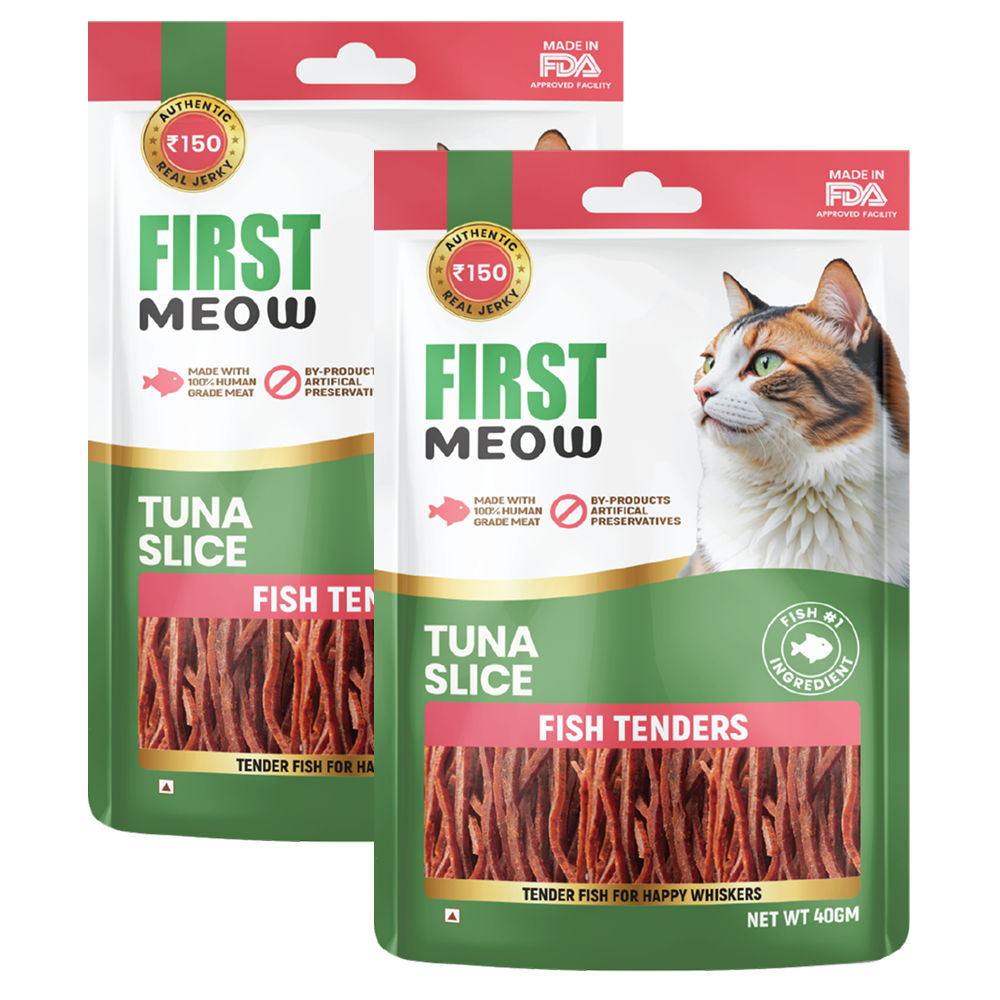First Meow Tuna Slice Jerky Cat Treat — side view