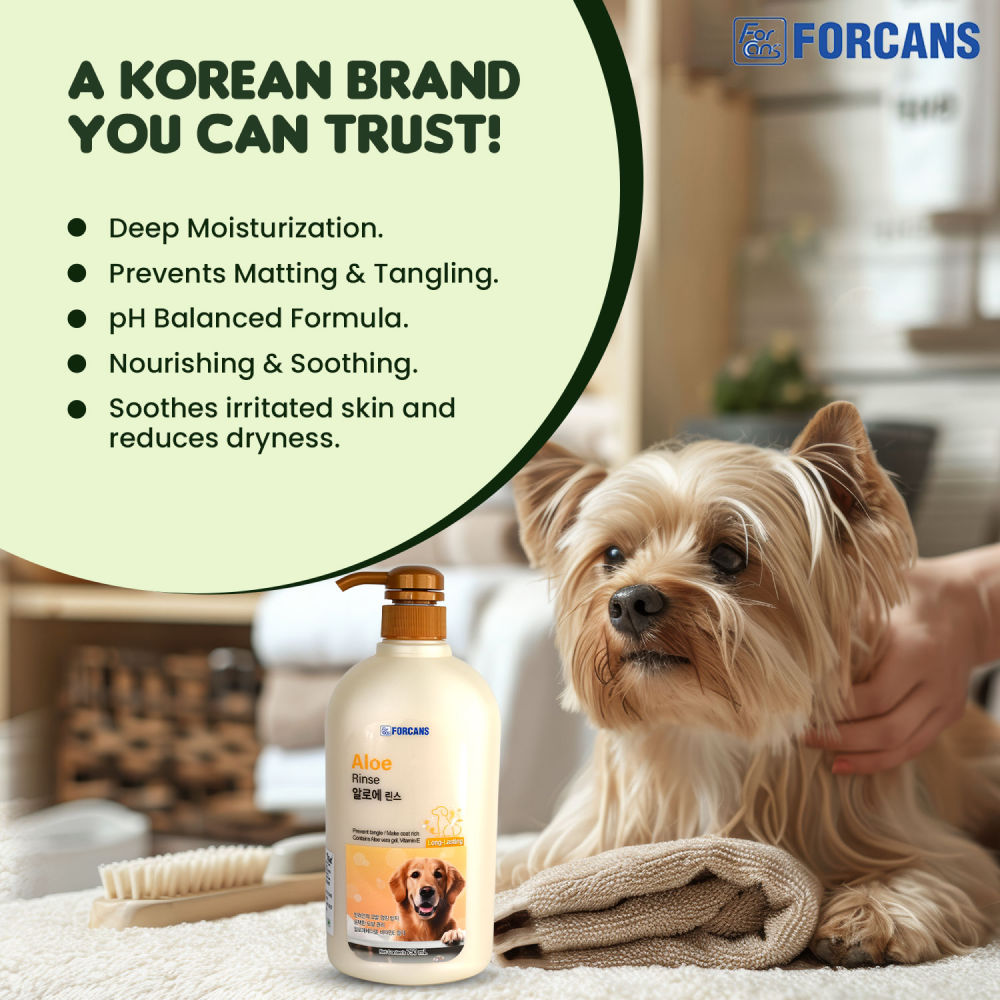 Forbis/Forcans Aloe Rinse Conditioner for Dogs — detail shot