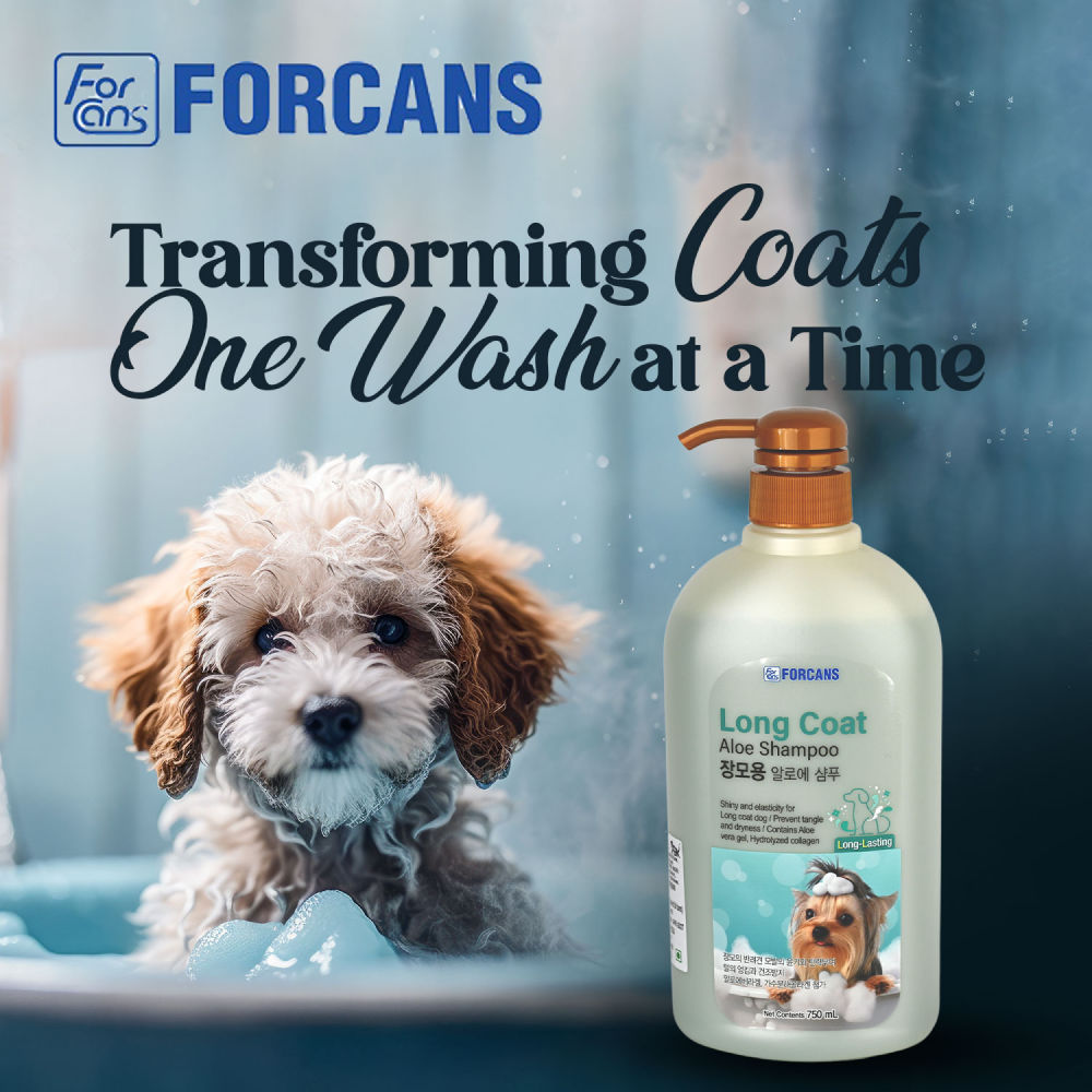 Forbis/Forcans Long Coat Aloe Shampoo for Dogs — back view