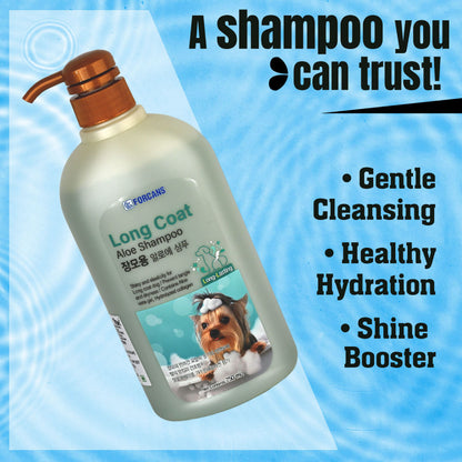 Forbis/Forcans Long Coat Aloe Shampoo for Dogs — detail shot