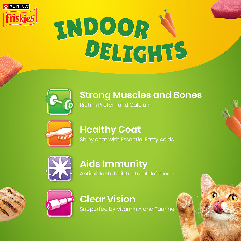 Friskies Indoor Delights Adult Cat Dry Food — back view