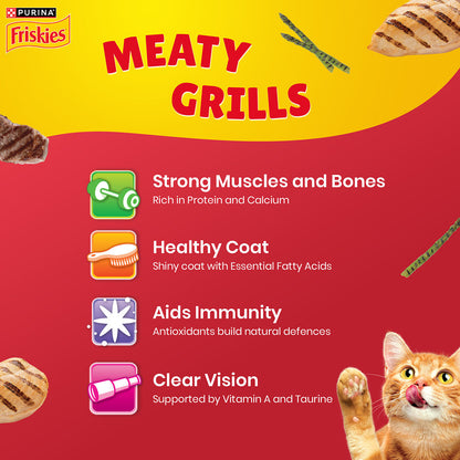 Friskies Meaty Grills Adult Cat Dry Food — side view