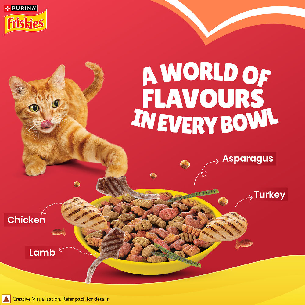 Friskies Meaty Grills Adult Cat Dry Food — back view