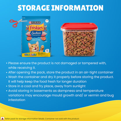 Purnia Friskies Seafood Cat Dry Food — side view