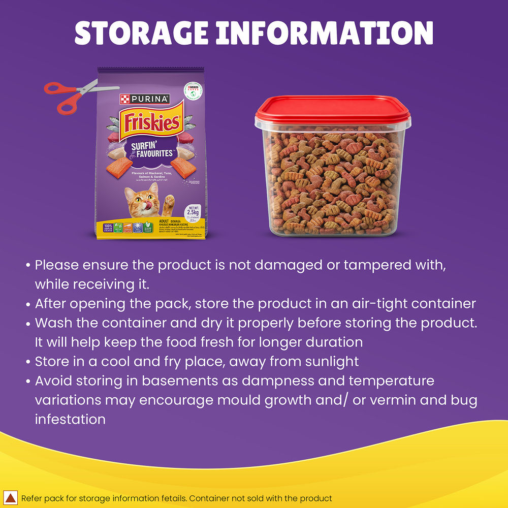 Purnia Friskies Surfin Favourites Adult Cat Dry Food — side view