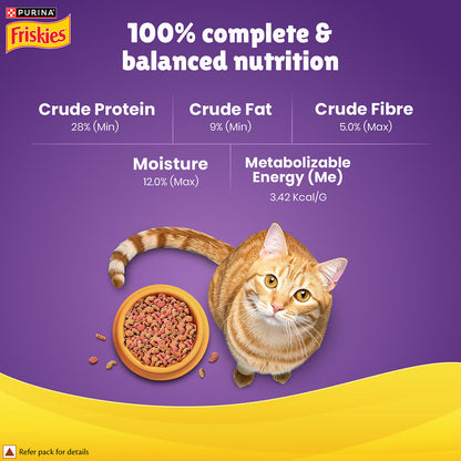 Purnia Friskies Surfin Favourites Adult Cat Dry Food — detail shot
