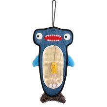 Gigwi Cat Scratcher With Catnip Alligator Toy For Cats Blue