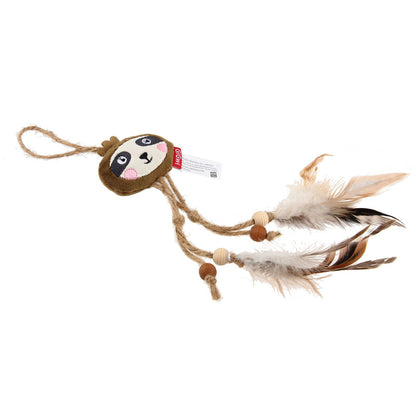 GiGwi Catch and Scratch Eco Line Sloth Toy for Cats — back view