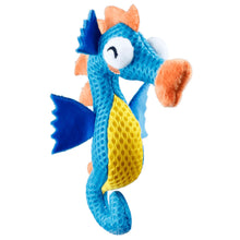 Gigwi Dental Mesh Seahorse Toy For Cats Blue
