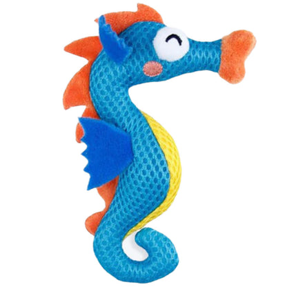 GiGwi Dental Mesh Seahorse Toy for Cats — back view