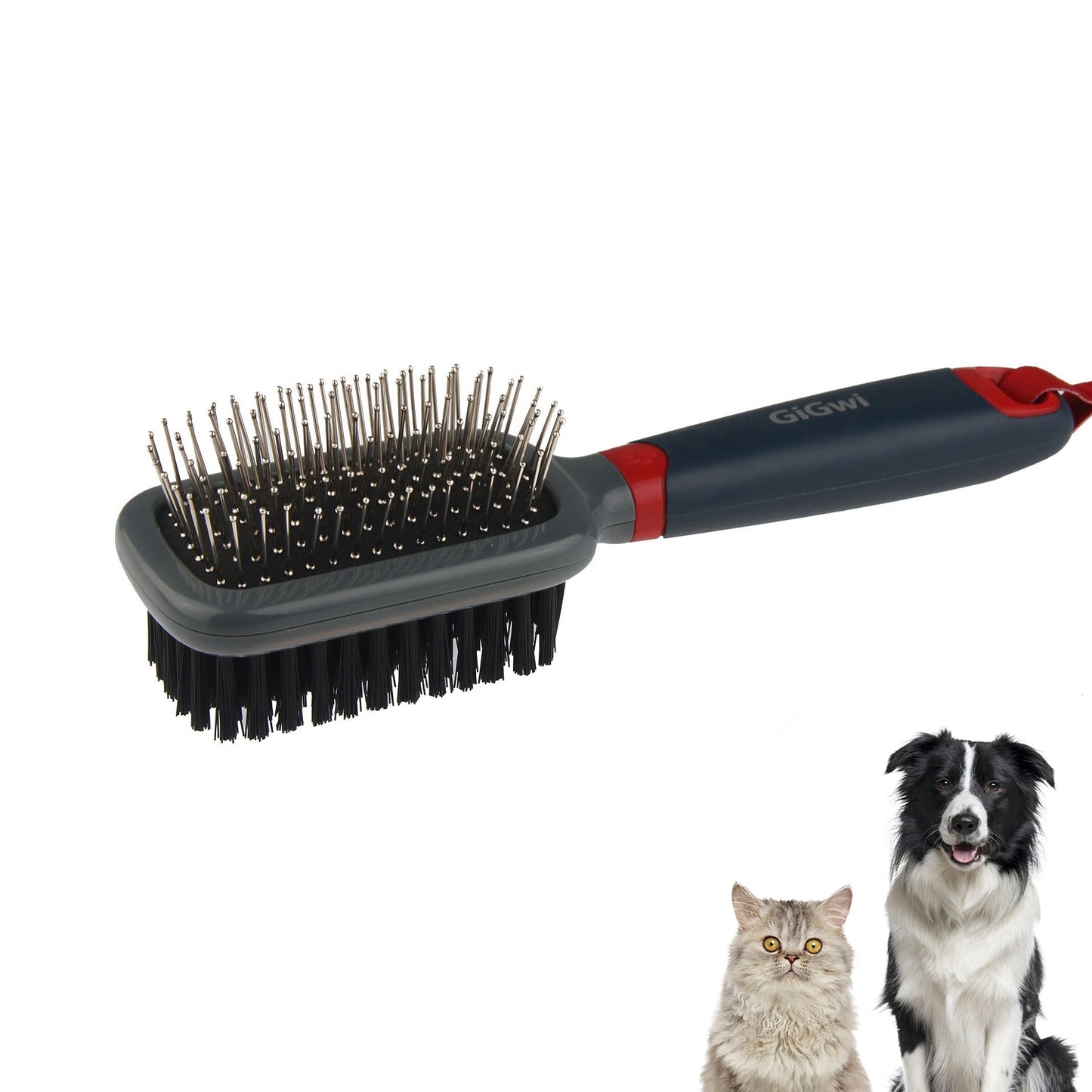 Gigwi Double Sided Brush With Bristles And Pins For Dogs And Cats - Image 2