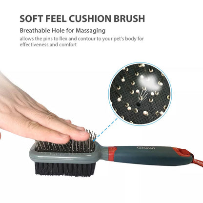 Gigwi Double Sided Brush With Bristles And Pins For Dogs And Cats - Image 5