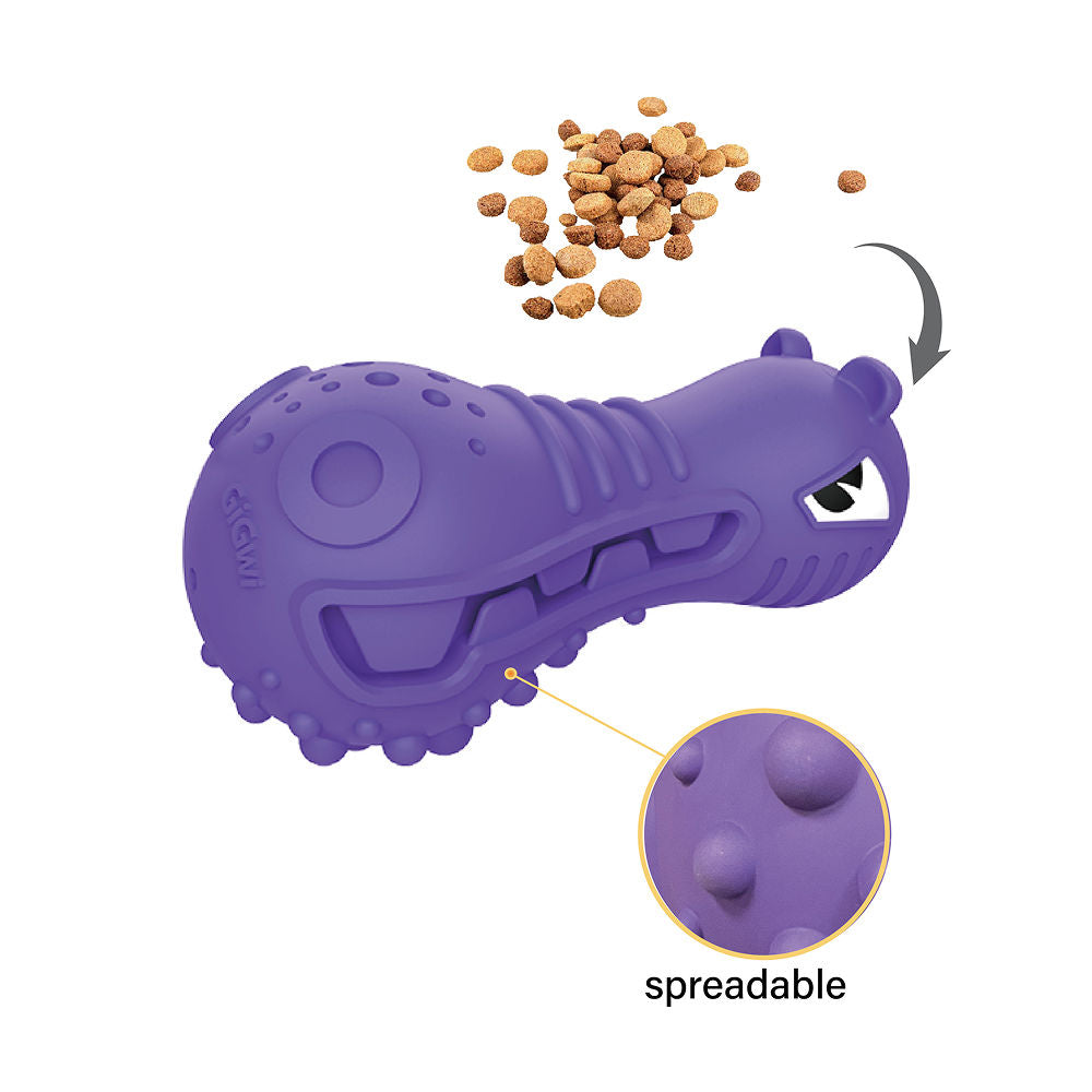 GiGwi Dumbbell Hippo Heads Toy for Dogs — in use