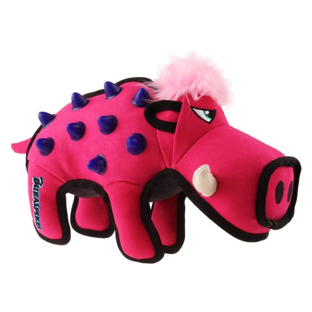 Gigwi Duraspikes Extra Durable Wild Boar Toy For Dogs Rose