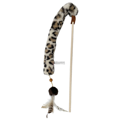 GiGwi Feather Teaser Eco Line Plush Tail Toy for Cats — detail shot