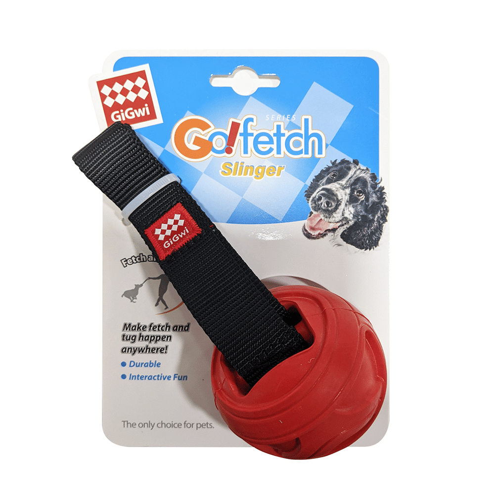 Gigwi Go Fetch Slinger Ball Toy For Dogs Red