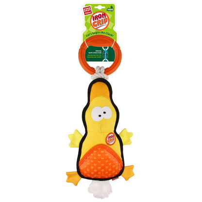 Gigwi Iron Grip Duck Plush With Trp Handle Toy For Dogs