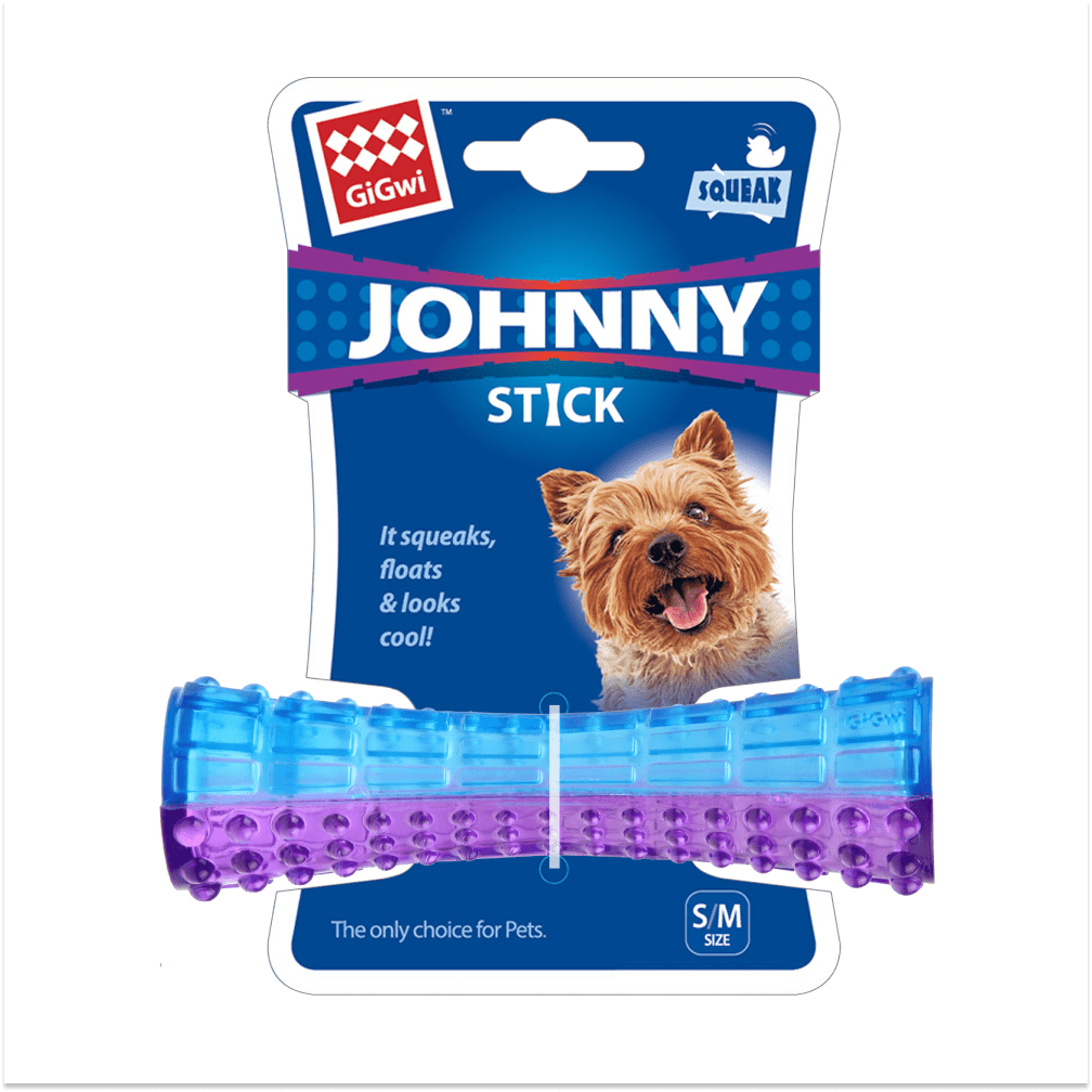 GiGwi Johnny Stick with Squeak for Dogs — side view