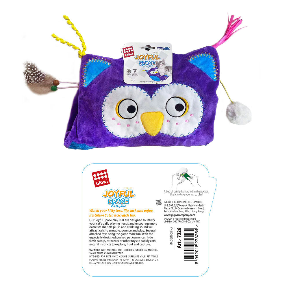 GiGwi Joyful Space Owl Toy for Cats — back view