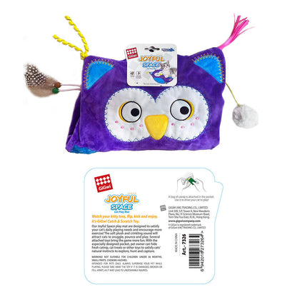 GiGwi Joyful Space Owl Toy for Cats — back view
