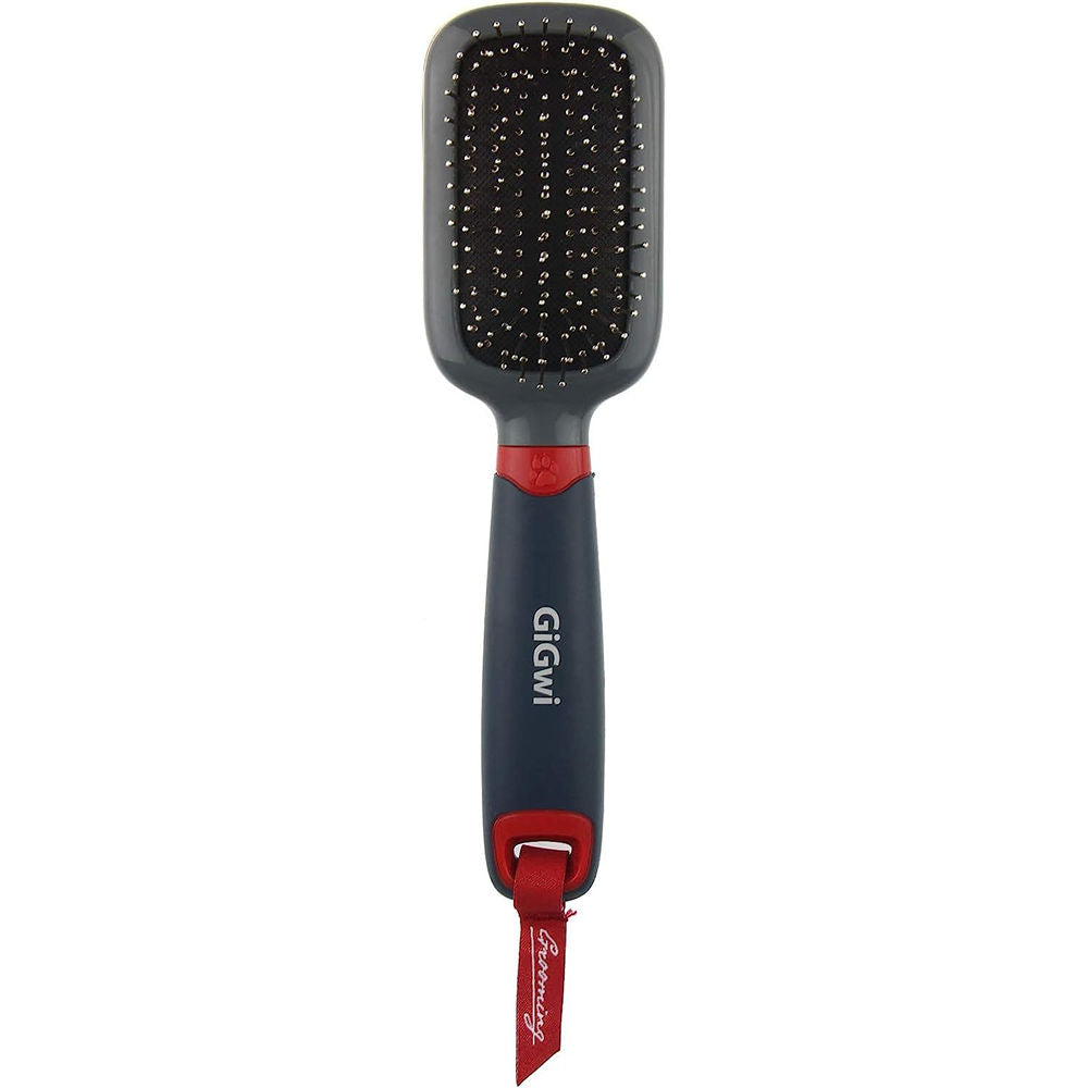 Gigwi Massage Brush With Pins For Dogs And Cats Black