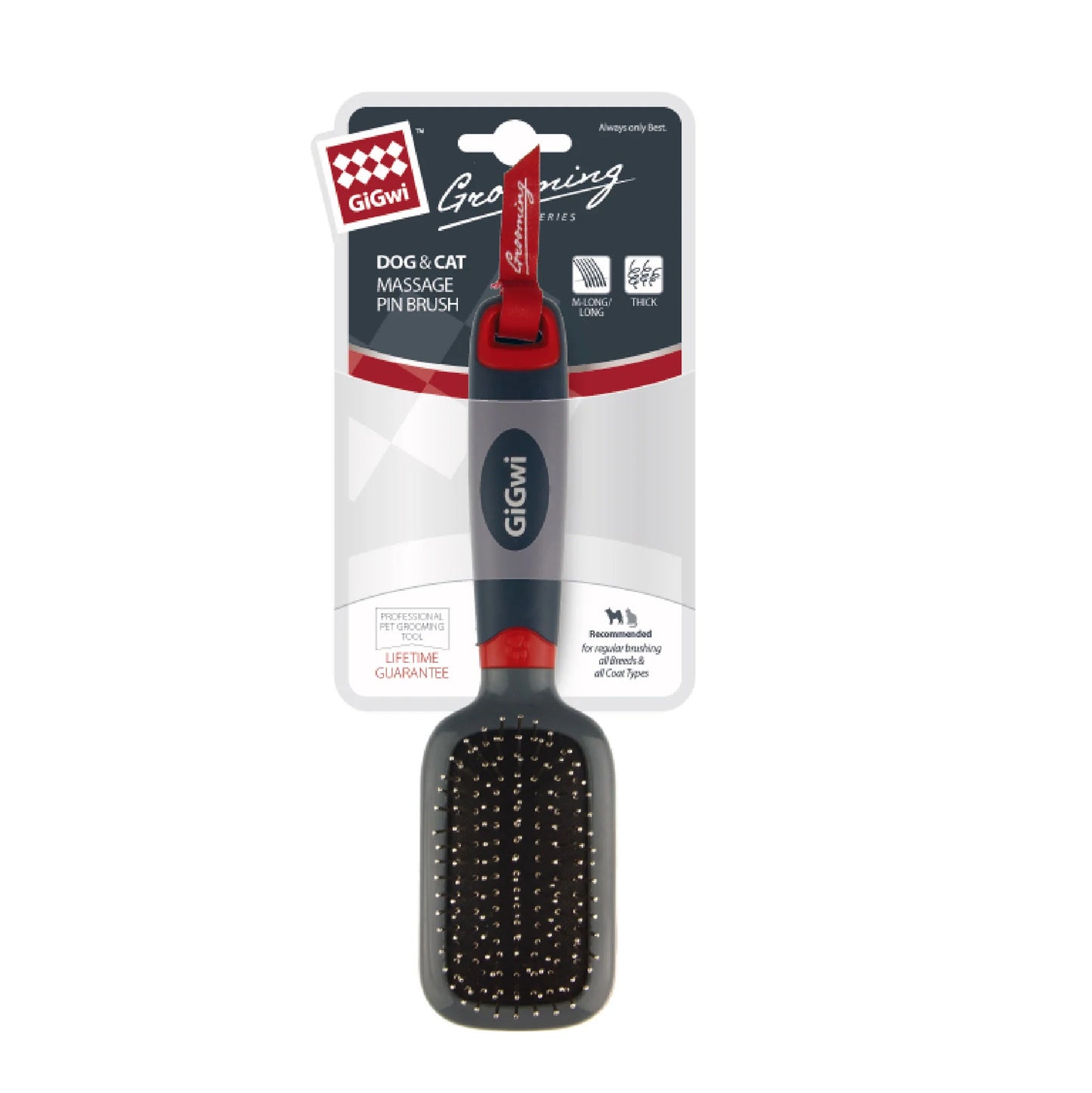 Gigwi Massage Brush With Pins For Dogs And Cats Black - Image 5