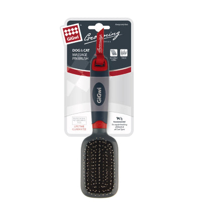 Gigwi Massage Brush With Pins For Dogs And Cats Black - Image 5