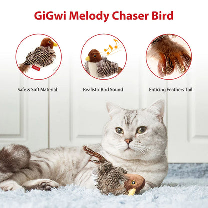 GiGwi Melody Chaser Bird Toy for Cats — side view