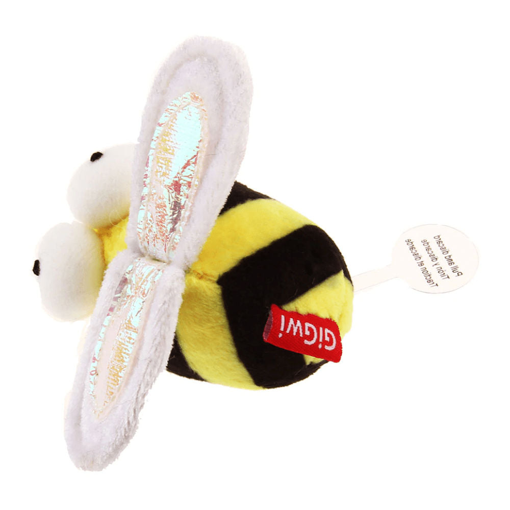 GiGwi Melody Chaser with Motion Activated Sound Chip Bee Toy for Cats — back view