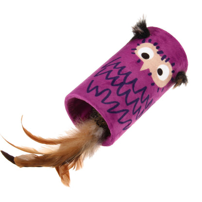 GiGwi Melody Tube Owl Toy for Cats — back view