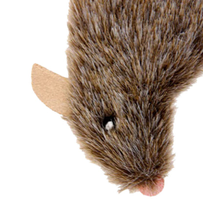 GiGwi Mouse Refillable Catnip with 3 Catnip Teabags in Ziplock Bag Toy for Cats — side view