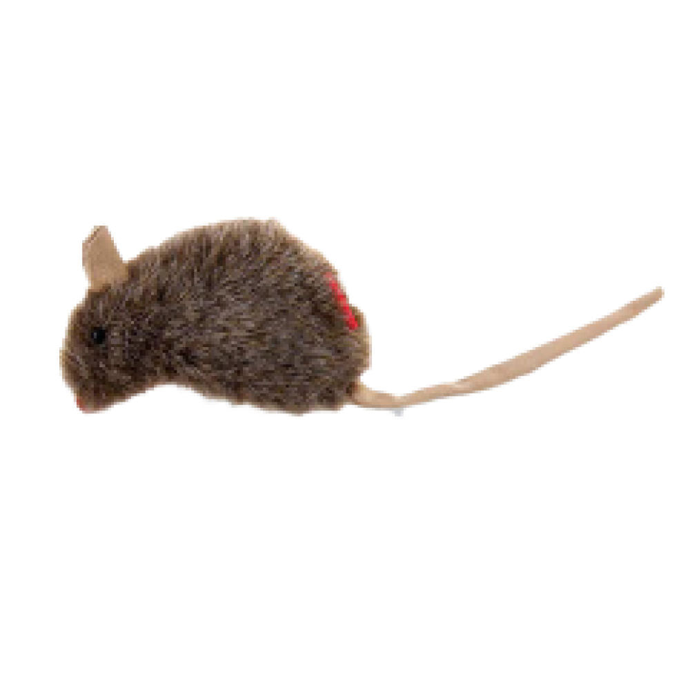 GiGwi Mouse Refillable Catnip with 3 Catnip Teabags in Ziplock Bag Toy for Cats — detail shot