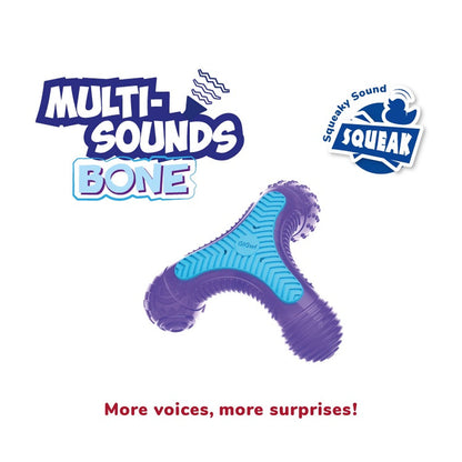 GiGwi Multi-Sounds Bone Toy for Dogs — back view