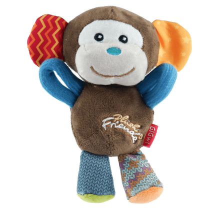 Gigwi Plush Friendz Monkey Squeaker Inside Plush Toy For Dogs