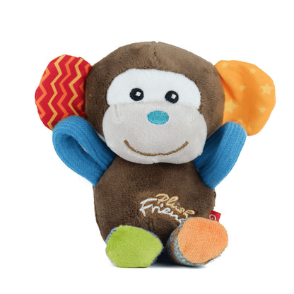 GiGwi Plush Friendz Monkey Squeaker Inside Plush Toy for Dogs — back view