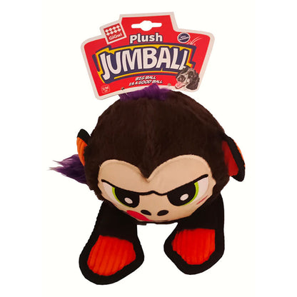 GiGwi Plush JUMBALL Monkey Toy for Dogs — back view