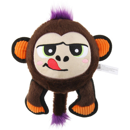 GiGwi Plush JUMBALL Monkey Toy for Dogs — in use