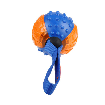GiGwi Push To Mute Ball Toy for Dogs — in use