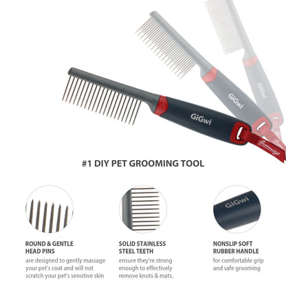 Gigwi Regular Comb For Dogs And Cats Black - Image 2