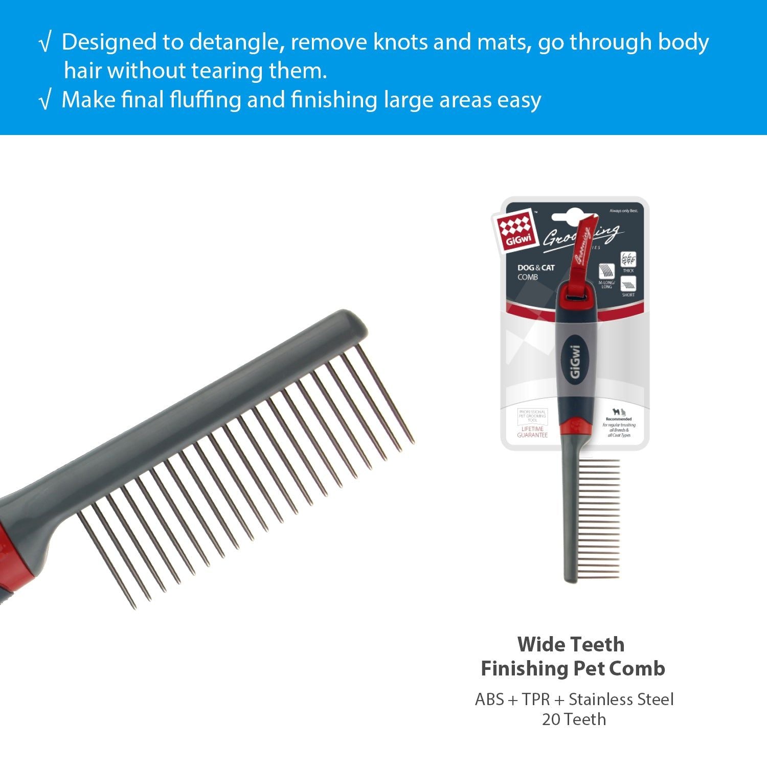 Gigwi Regular Comb For Dogs And Cats Black - Image 5