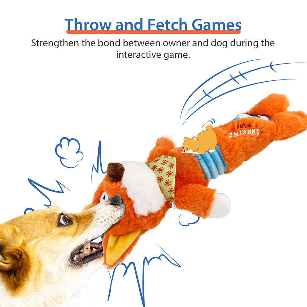 GiGwi Shaking Fun Fox Toy for Dogs — back view