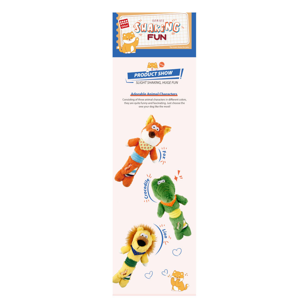 GiGwi Shaking Fun Fox Toy for Dogs — detail shot