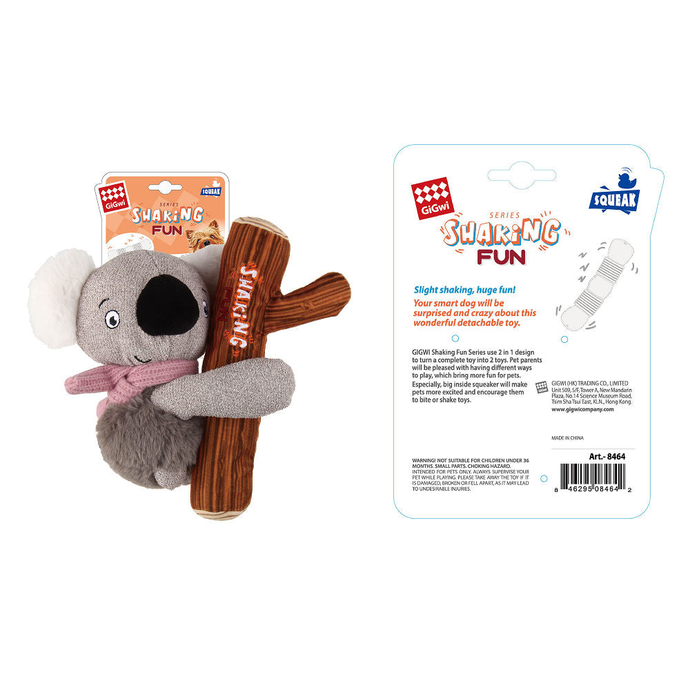 GiGwi Shaking Fun Koala Toy for Dogs — detail shot