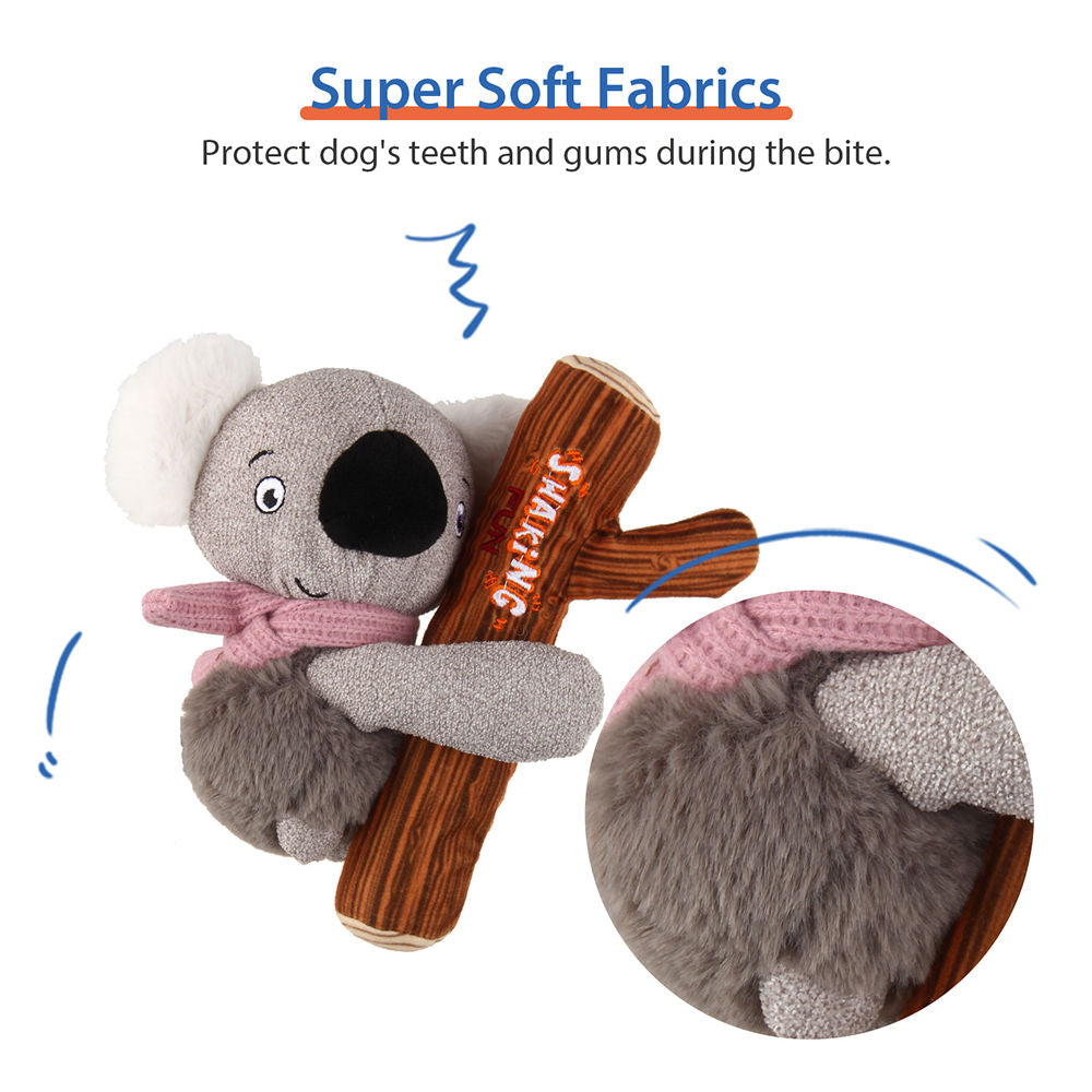 GiGwi Shaking Fun Koala Toy for Dogs — in use