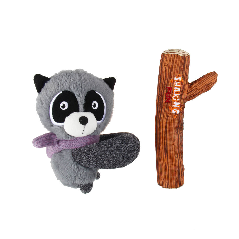 GiGwi Shaking Fun Raccoon Toy for Dogs — side view